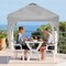 6.6 x 6.6 Feet Outdoor Pop Up Height Adjustable Canopy Tent with Roller Bag